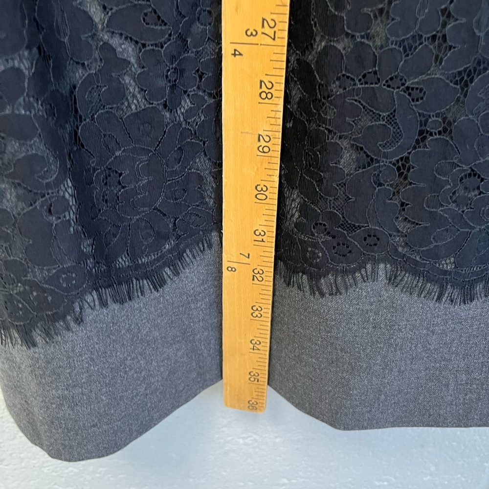 Banana Republic Gray/Black Lace Inset Sheath Dress Sz. 10P NWT - Picture 5 of 8